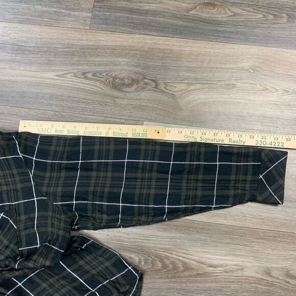 Rails Women’s Sz XL Plaid Button Up Shirt Long Sleeve Black & Green - Picture 7 of 8